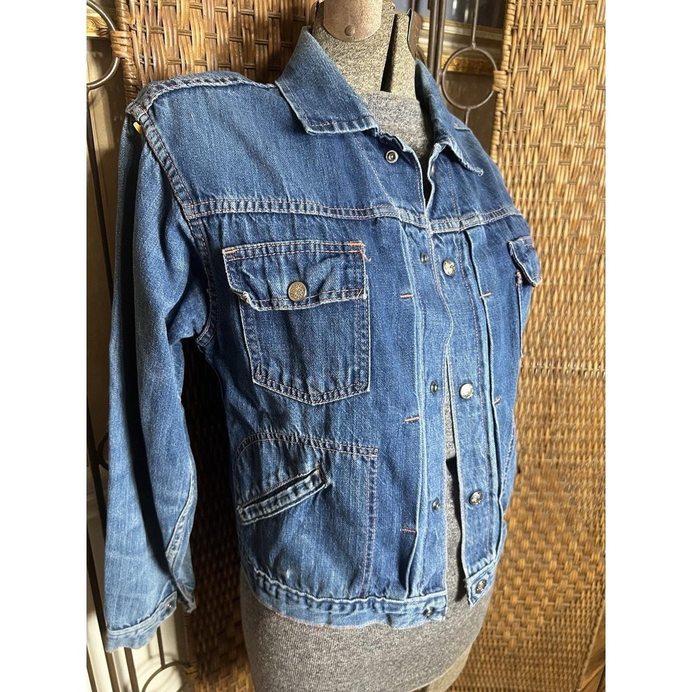 Women's Vintage 60s JCPenny Ranch craft Western Denim Jacket type 2 snap Size 40 - Picture 4 of 9